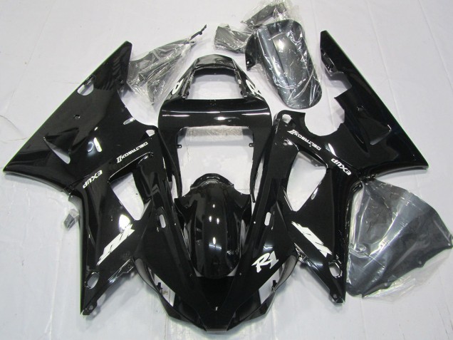 00-01 Negro Brillante Yamaha R1 Carenados Moto