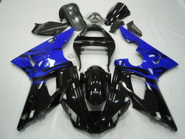 00-01 Negro Llama & Azul Yamaha R1 Carenados Moto