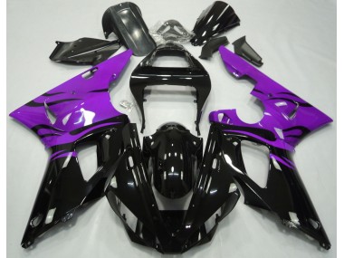 00-01 Negro Llama & Morado Yamaha R1 Carenados Moto