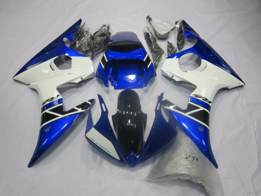 03-04 Estilo Azul Blanco OEM Yamaha R6 Carenados Moto