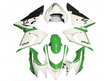 04-05 Blanco Brillante & Verde Kawasaki ZX10R Carenados Moto