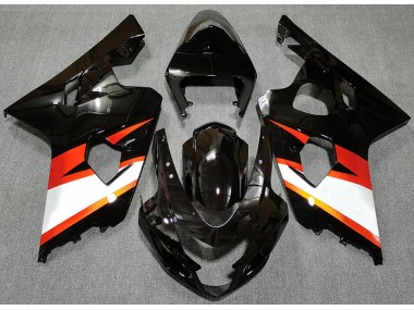 04-05 Negro Brillante & Naranja Suzuki GSXR 600-750 Carenados Moto