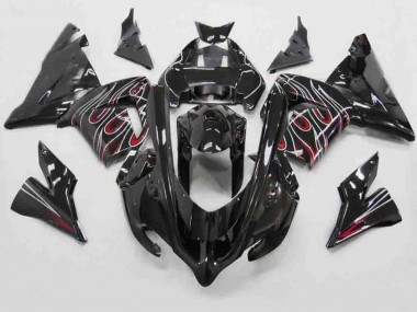 04-05 Rojo Negro Llama Kawasaki ZX10R Carenados Moto