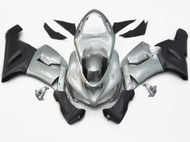 05-06 Plata Negro Mate Kawasaki ZX6R Carenados Moto