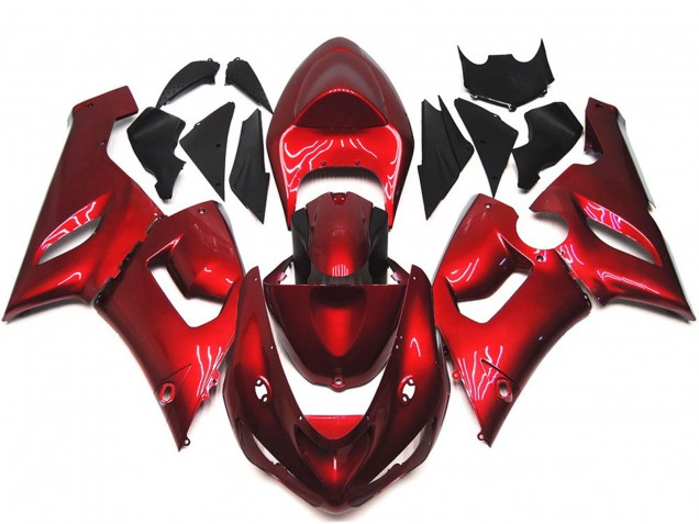 05-06 Rojo Granate Kawasaki ZX6R Carenados Moto