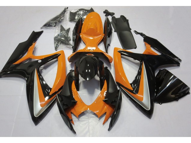 06-07 Naranja Brillante Debadged Suzuki GSXR 600-750 Carenados Moto