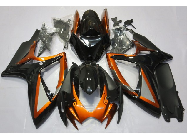 06-07 Naranja Brillante & Negro Suzuki GSXR 600-750 Carenados Moto