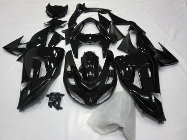 06-07 Negro Brillante Liso Kawasaki ZX10R Carenados Moto