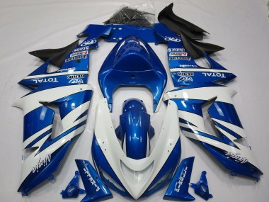 06-07 Ninja Azul Blanco Kawasaki ZX10R Carenados Moto