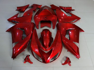 06-07 Rojo Brillo Profundo Kawasaki ZX10R Carenados Moto