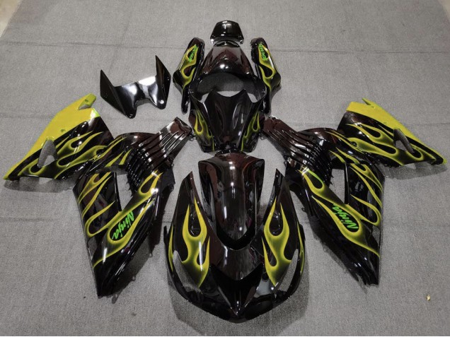 06-11 Amarillo Llama Kawasaki ZX14R Carenados Moto