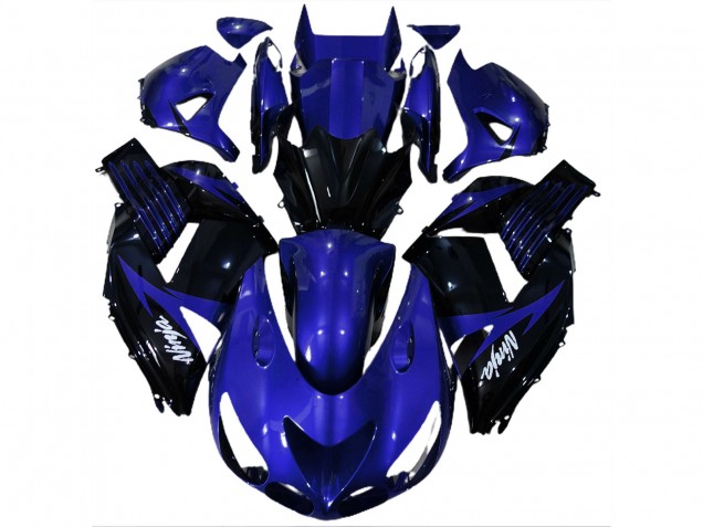 06-11 Azul Brillante & Negro Kawasaki ZX14R Carenados Moto