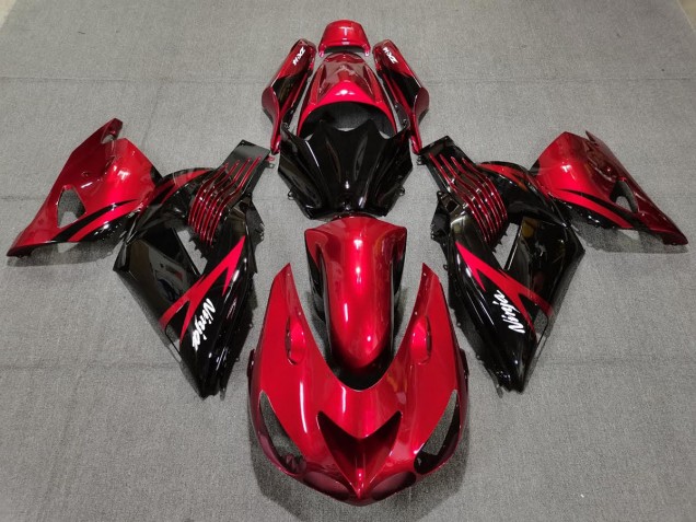 06-11 Fuego Rojo & Negro Kawasaki ZX14R Carenados Moto