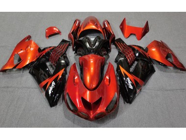 06-11 Naranja Quemado Negro Kawasaki ZX14R Carenados Moto