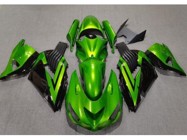 06-11 Verde Brillante & Negro Kawasaki ZX14R Carenados Moto