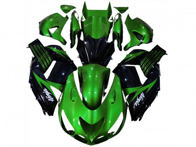 06-11 Verde Brillante & Negro Kawasaki ZX14R Carenados Moto