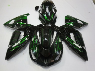 06-11 Verde Llama Kawasaki ZX14R Carenados Moto