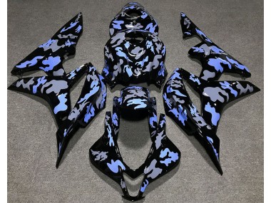 07-08 Azul & Gris Camuflaje Honda CBR600RR Carenados Moto