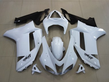 07-08 Blanco Brillante Kawasaki ZX6R Carenados Moto