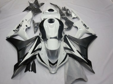 07-08 Estilo Personalizado OEM Blanco & Negro Honda CBR600RR Carenados Moto