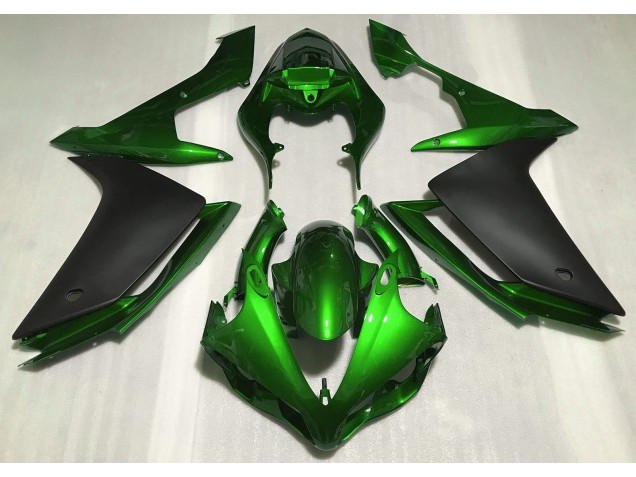 07-08 Verde Brillante & Negro Yamaha R1 Carenados Moto