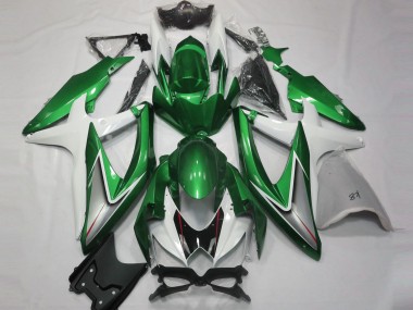 08-10 Verde Brillante & Blanco Suzuki GSXR 600-750 Carenados Moto