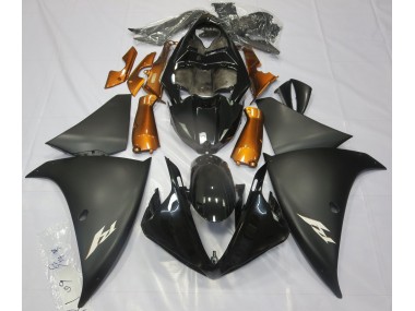 09-11 Negro Mate & Naranja Yamaha R1 Carenados Moto