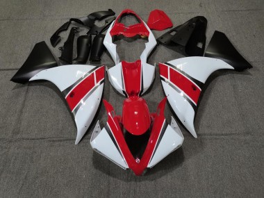 09-11 Rojo Blanco Yamaha R1 Carenados Moto