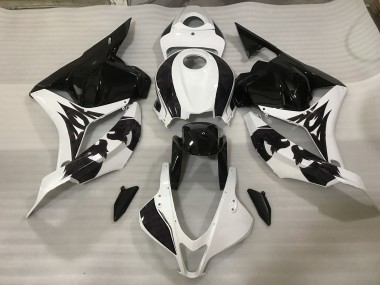 09-12 Negro / Blanco Personalizado Honda CBR600RR Carenados Moto