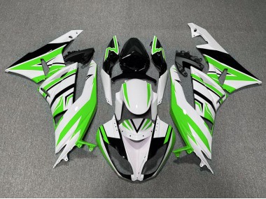 09-12 Verde Blanco & Negro Zag Kawasaki ZX6R Carenados Moto