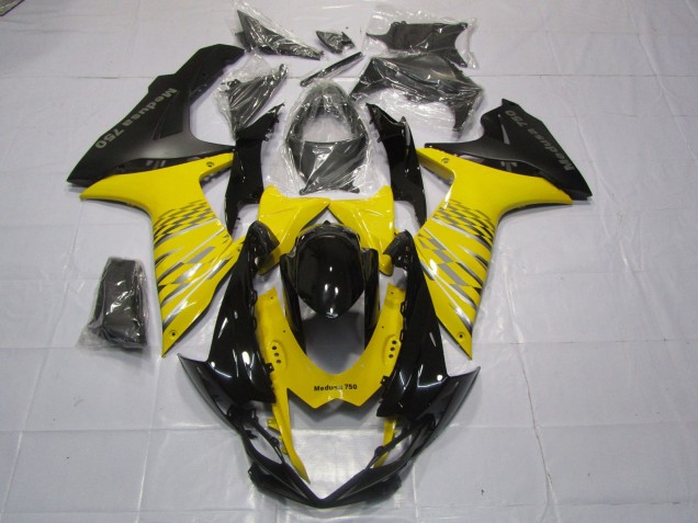 11-24 Amarillo Negro Mate Suzuki GSXR 600-750 Carenados Moto