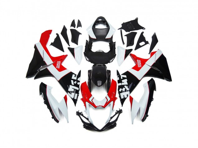 11-24 Rojo & Negro Personalizados Con Logotipos Suzuki GSXR 600-750 Carenados Moto