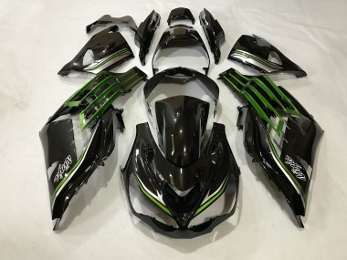 12-21 Negro Brillante & Verde Limo Kawasaki ZX14R Carenados Moto