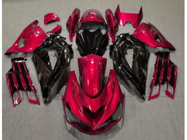 12-21 Rojo Brillante & Negro Kawasaki ZX14R Carenados Moto