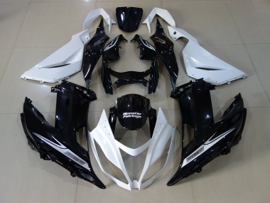 13-18 Blanco Perla & Negro Kawasaki ZX6R Carenados Moto