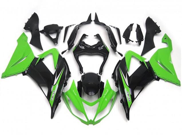 13-18 Estilo Vibrante Verde & Negro OEM Kawasaki ZX6R Carenados Moto