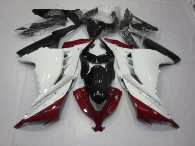 13-18 Granate & Blanco Kawasaki Ninja 300 Carenados Moto