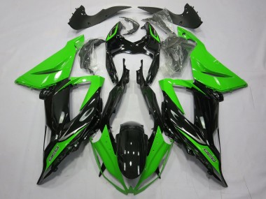 13-18 Liso Brillo Negro Verde Kawasaki ZX6R Carenados Moto