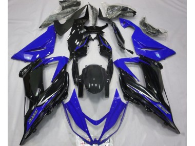 13-18 Negro & Azul Kawasaki ZX6R Carenados Moto