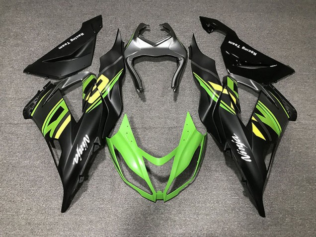 13-18 Negro Mate & Carreras Kawasaki ZX6R Carenados Moto