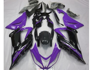 13-18 Negro & Morado Kawasaki ZX6R Carenados Moto