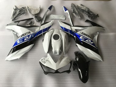 15-18 Blanco Azul & Negro Yamaha R3 Carenados Moto