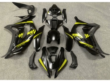 16-19 Negro Satinado & Amarillo Kawasaki ZX10R Carenados Moto