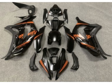 16-19 Negro Satinado & Naranja Kawasaki ZX10R Carenados Moto