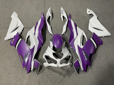 19-23 Morado Mate & Blanco Kawasaki ZX6R Carenados Moto