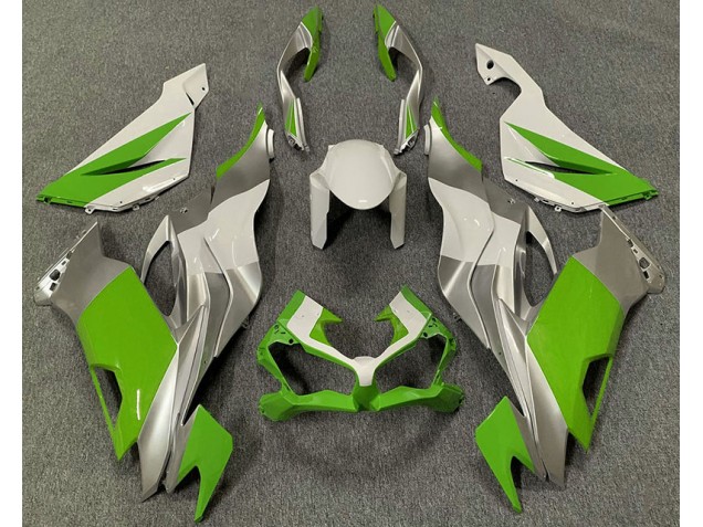 19-23 Verde Blanco & Plata Kawasaki ZX6R Carenados Moto